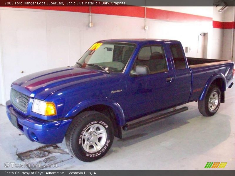 Sonic Blue Metallic / Dark Graphite 2003 Ford Ranger Edge SuperCab