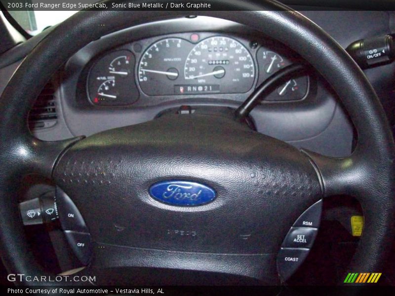 Sonic Blue Metallic / Dark Graphite 2003 Ford Ranger Edge SuperCab