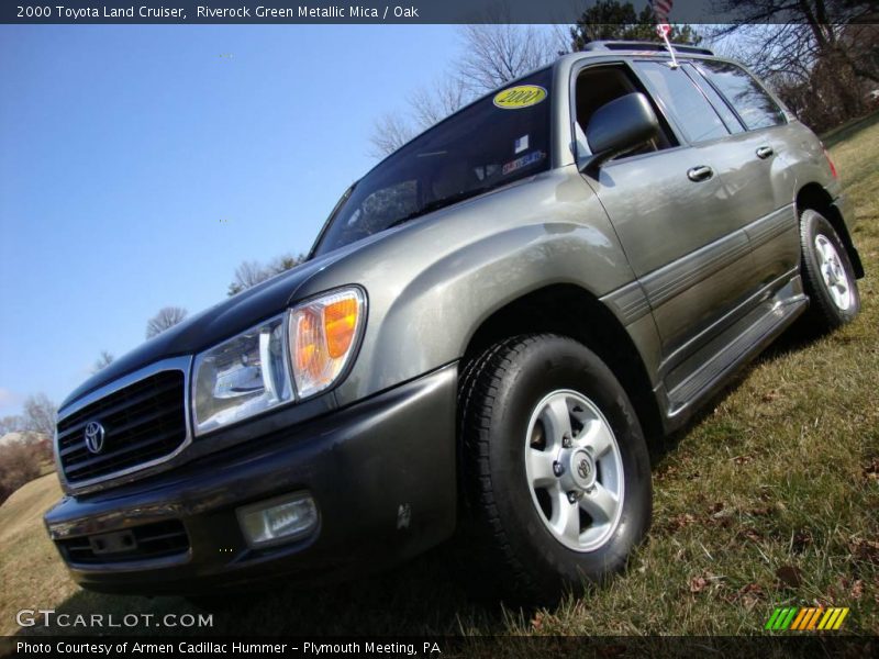 Riverock Green Metallic Mica / Oak 2000 Toyota Land Cruiser