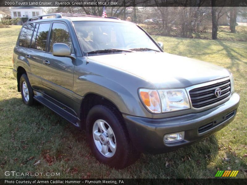 Riverock Green Metallic Mica / Oak 2000 Toyota Land Cruiser