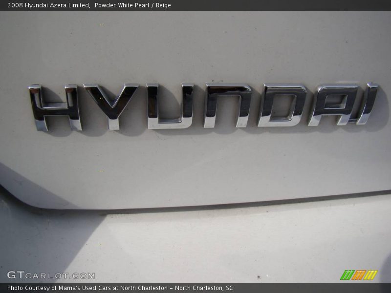 Powder White Pearl / Beige 2008 Hyundai Azera Limited