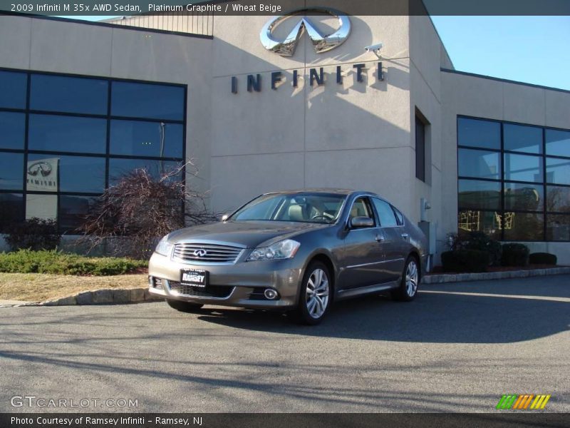 Platinum Graphite / Wheat Beige 2009 Infiniti M 35x AWD Sedan