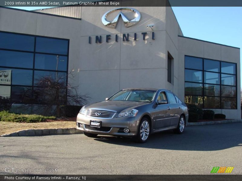 Platinum Graphite / Wheat Beige 2009 Infiniti M 35x AWD Sedan