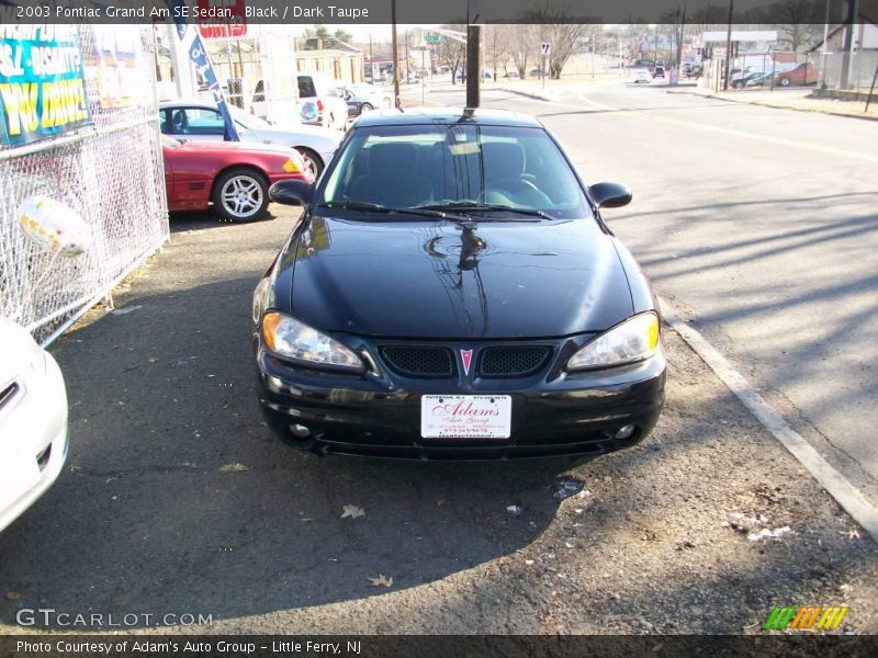Black / Dark Taupe 2003 Pontiac Grand Am SE Sedan