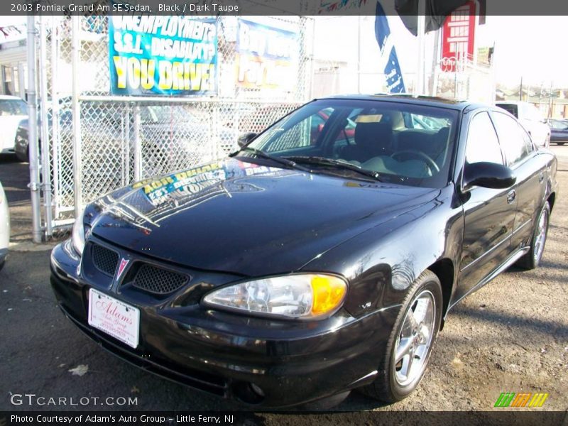 Black / Dark Taupe 2003 Pontiac Grand Am SE Sedan