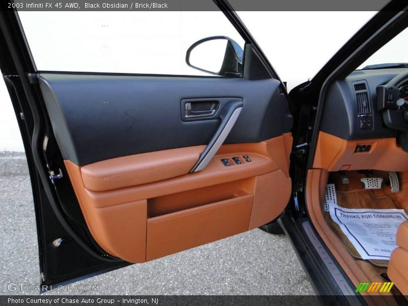 Black Obsidian / Brick/Black 2003 Infiniti FX 45 AWD