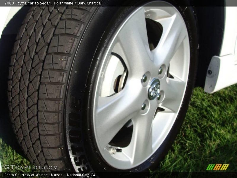Polar White / Dark Charcoal 2008 Toyota Yaris S Sedan