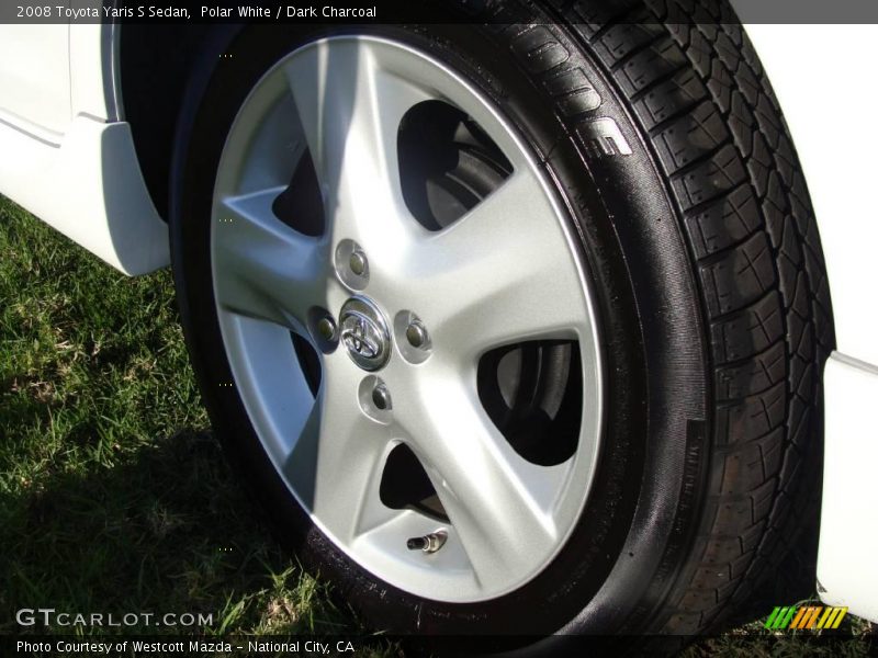 Polar White / Dark Charcoal 2008 Toyota Yaris S Sedan