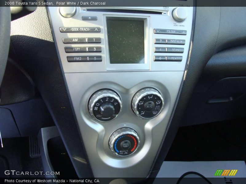 Polar White / Dark Charcoal 2008 Toyota Yaris S Sedan