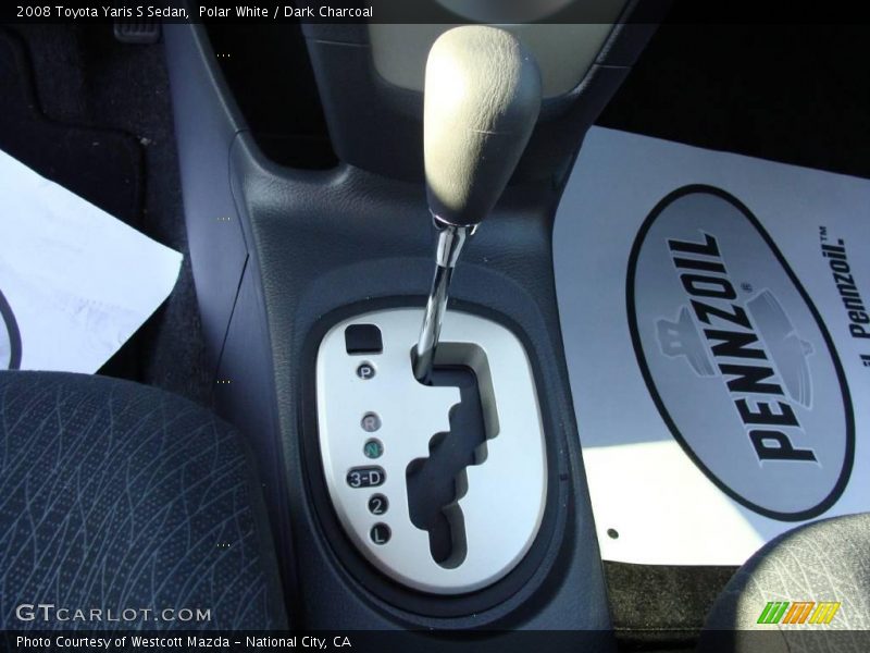 Polar White / Dark Charcoal 2008 Toyota Yaris S Sedan