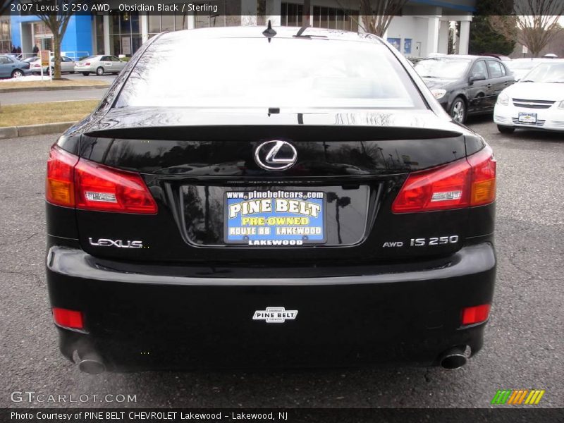 Obsidian Black / Sterling 2007 Lexus IS 250 AWD