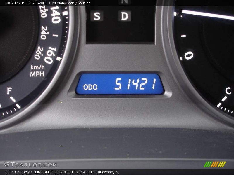 Obsidian Black / Sterling 2007 Lexus IS 250 AWD