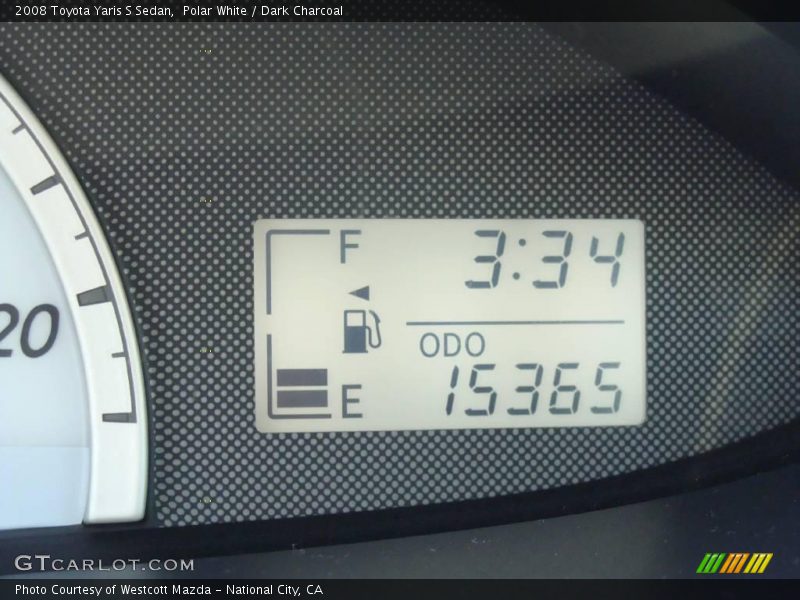 Polar White / Dark Charcoal 2008 Toyota Yaris S Sedan