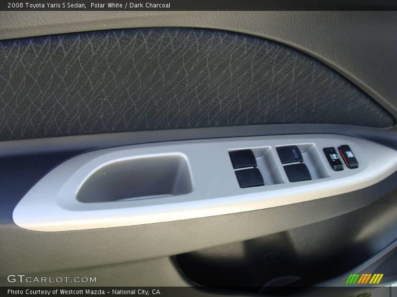 Polar White / Dark Charcoal 2008 Toyota Yaris S Sedan