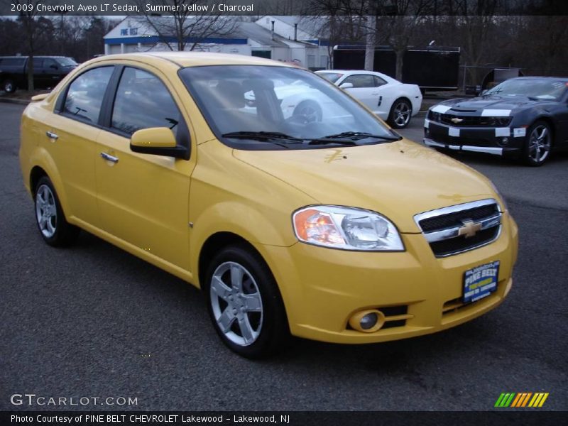 Summer Yellow / Charcoal 2009 Chevrolet Aveo LT Sedan