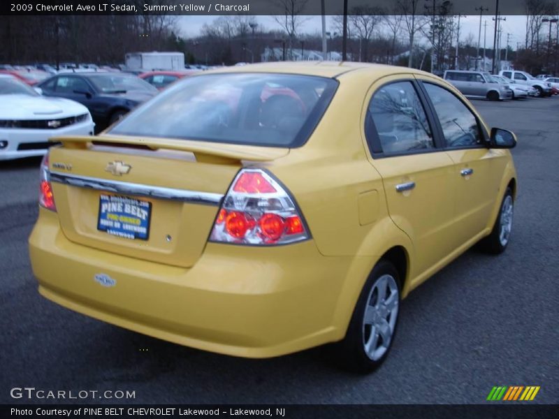 Summer Yellow / Charcoal 2009 Chevrolet Aveo LT Sedan