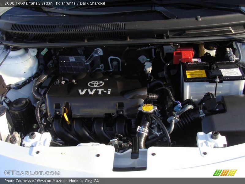 Polar White / Dark Charcoal 2008 Toyota Yaris S Sedan