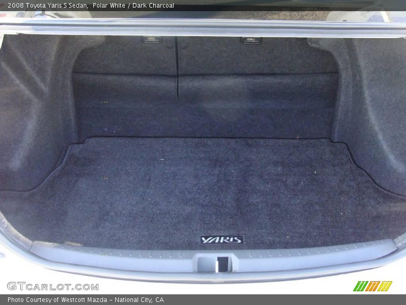 Polar White / Dark Charcoal 2008 Toyota Yaris S Sedan