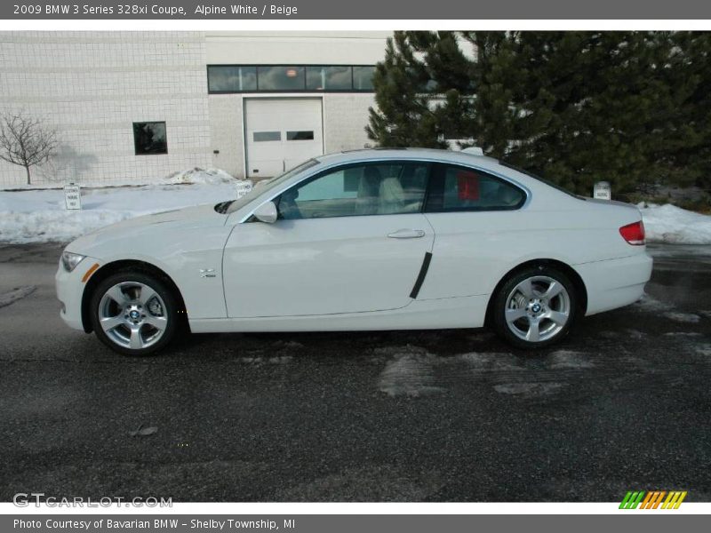 Alpine White / Beige 2009 BMW 3 Series 328xi Coupe