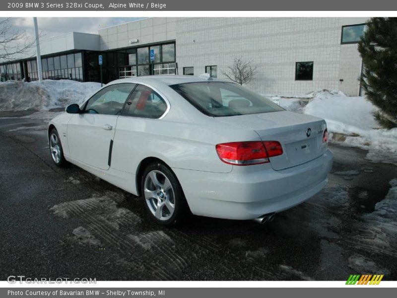 Alpine White / Beige 2009 BMW 3 Series 328xi Coupe