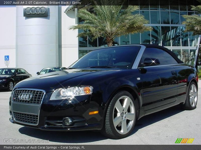 Brilliant Black / Ebony 2007 Audi A4 2.0T Cabriolet