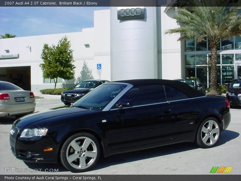 Brilliant Black / Ebony 2007 Audi A4 2.0T Cabriolet