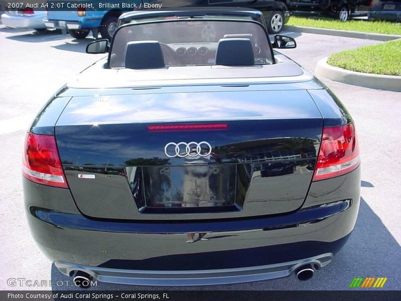 Brilliant Black / Ebony 2007 Audi A4 2.0T Cabriolet