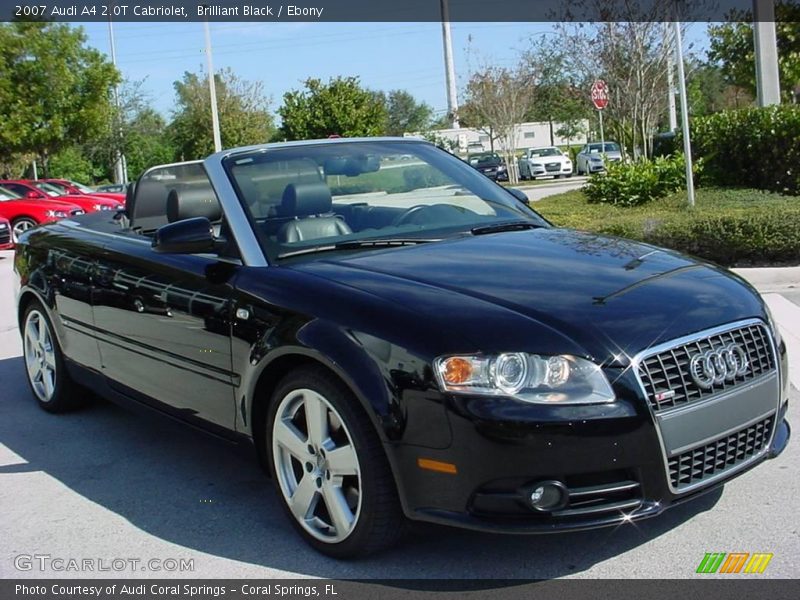 Brilliant Black / Ebony 2007 Audi A4 2.0T Cabriolet