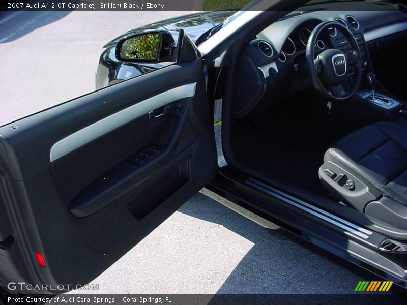Brilliant Black / Ebony 2007 Audi A4 2.0T Cabriolet