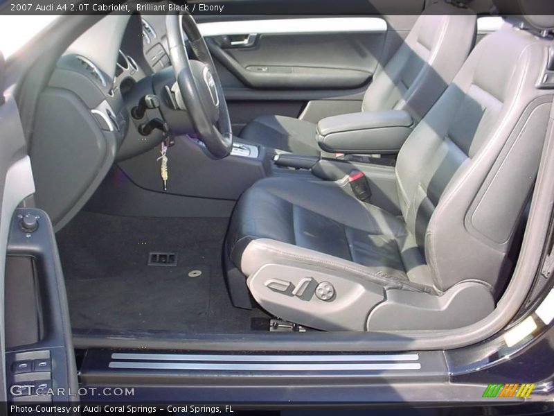 Brilliant Black / Ebony 2007 Audi A4 2.0T Cabriolet