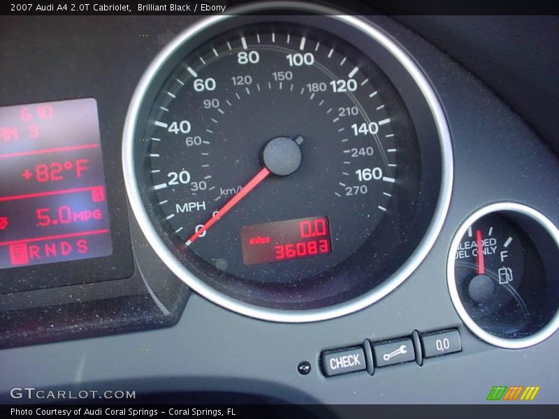 Brilliant Black / Ebony 2007 Audi A4 2.0T Cabriolet