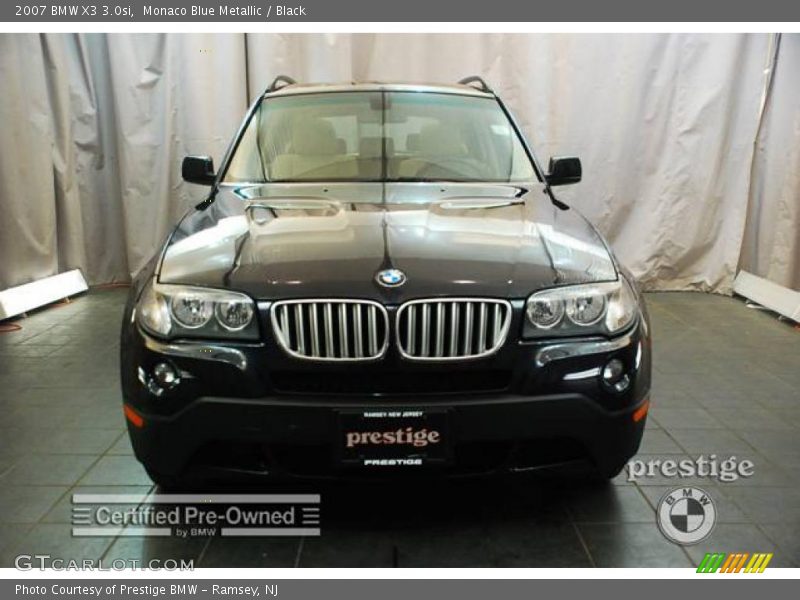 Monaco Blue Metallic / Black 2007 BMW X3 3.0si
