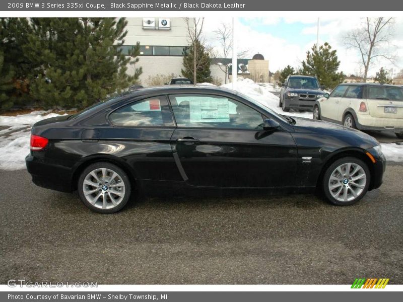 Black Sapphire Metallic / Black Dakota Leather 2009 BMW 3 Series 335xi Coupe