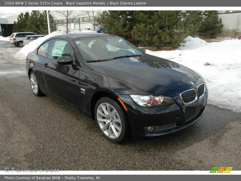 Black Sapphire Metallic / Black Dakota Leather 2009 BMW 3 Series 335xi Coupe