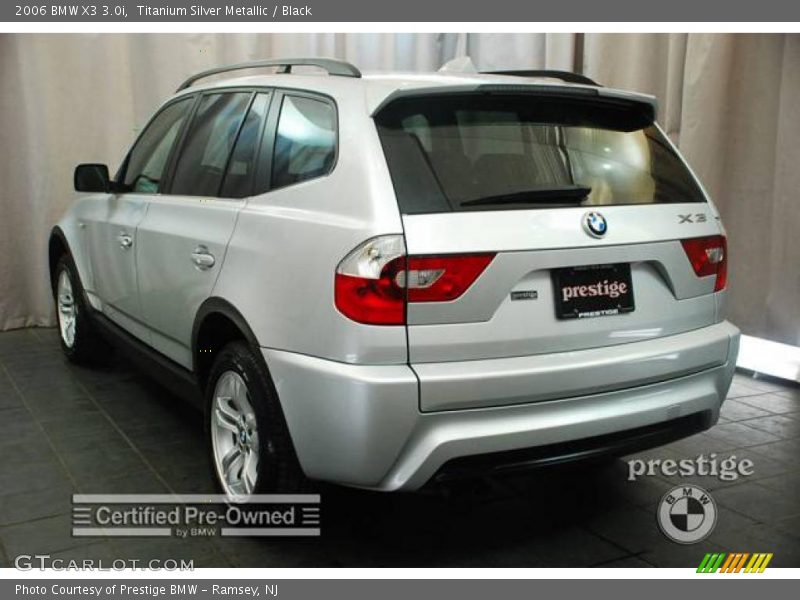 Titanium Silver Metallic / Black 2006 BMW X3 3.0i