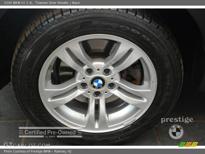 Titanium Silver Metallic / Black 2006 BMW X3 3.0i