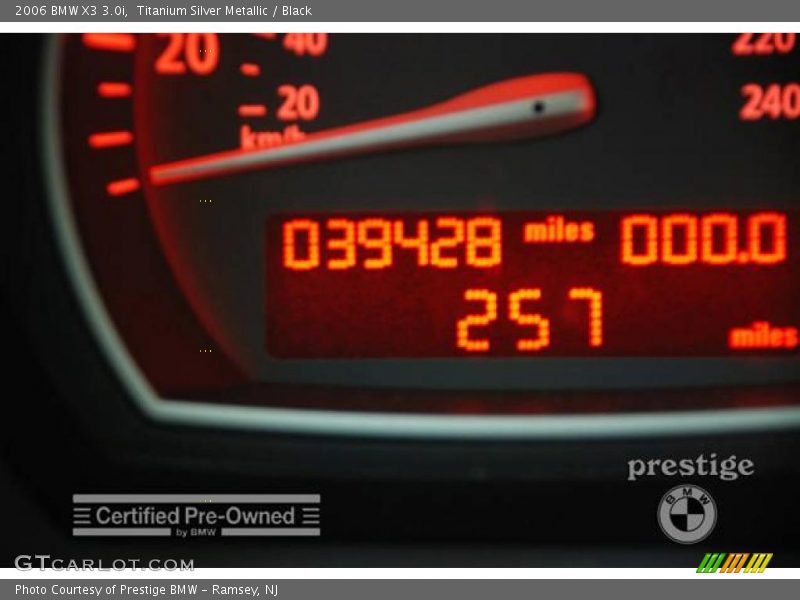 Titanium Silver Metallic / Black 2006 BMW X3 3.0i