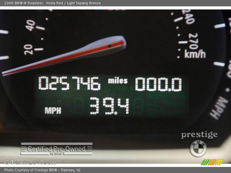 Imola Red / Light Sepang Bronze 2006 BMW M Roadster