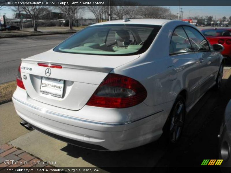 Arctic White / Stone 2007 Mercedes-Benz CLK 550 Coupe