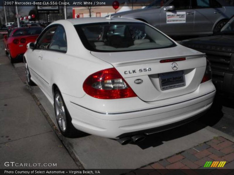 Arctic White / Stone 2007 Mercedes-Benz CLK 550 Coupe