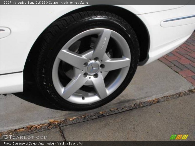 Arctic White / Stone 2007 Mercedes-Benz CLK 550 Coupe