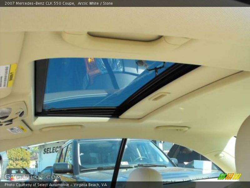 Arctic White / Stone 2007 Mercedes-Benz CLK 550 Coupe