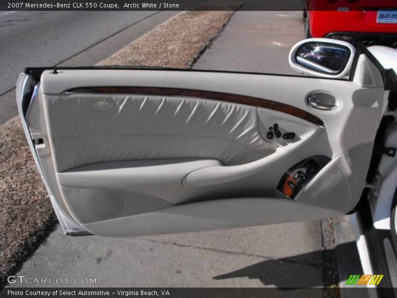 Arctic White / Stone 2007 Mercedes-Benz CLK 550 Coupe