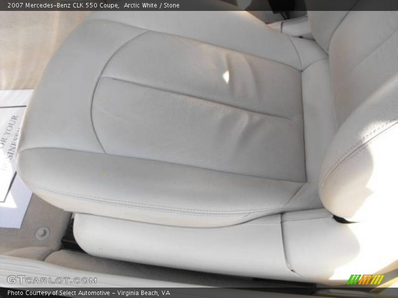 Arctic White / Stone 2007 Mercedes-Benz CLK 550 Coupe