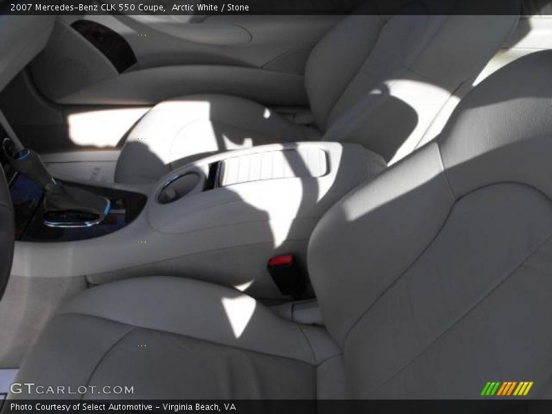 Arctic White / Stone 2007 Mercedes-Benz CLK 550 Coupe
