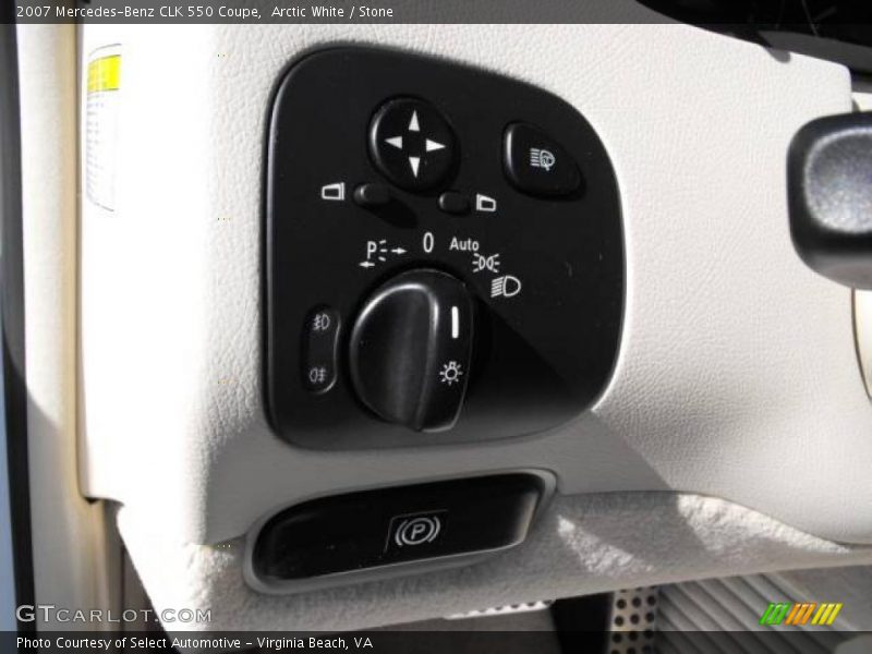 Arctic White / Stone 2007 Mercedes-Benz CLK 550 Coupe