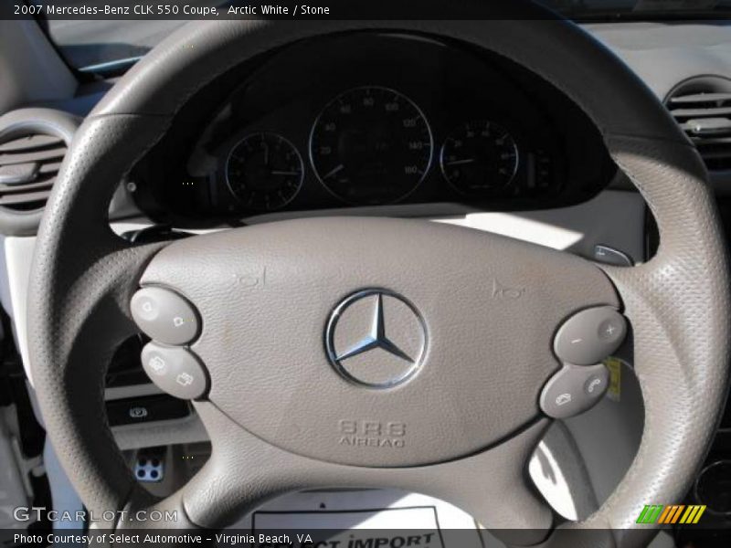 Arctic White / Stone 2007 Mercedes-Benz CLK 550 Coupe