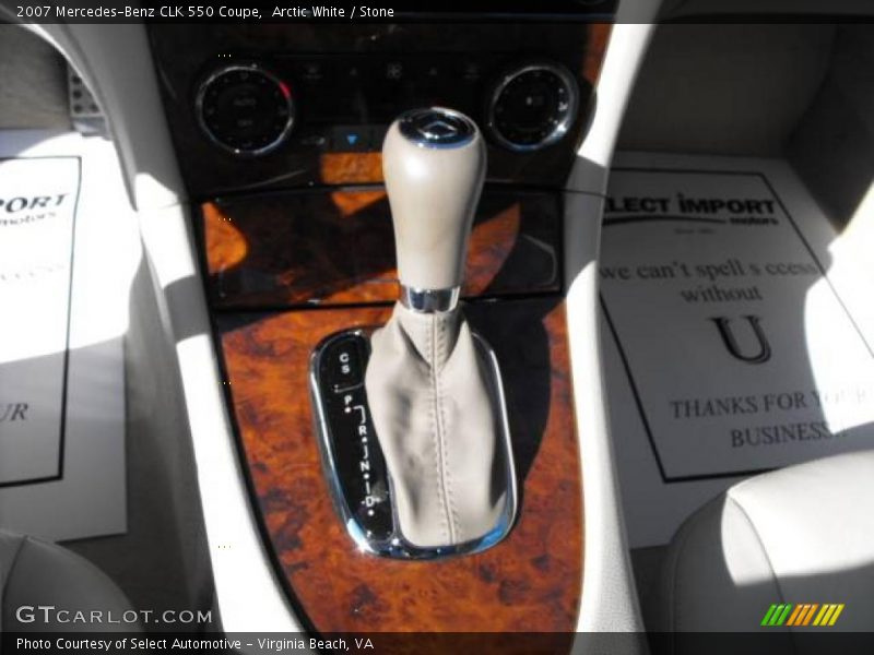 Arctic White / Stone 2007 Mercedes-Benz CLK 550 Coupe
