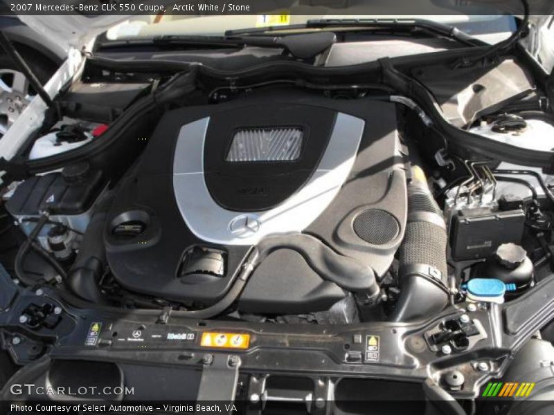 Arctic White / Stone 2007 Mercedes-Benz CLK 550 Coupe
