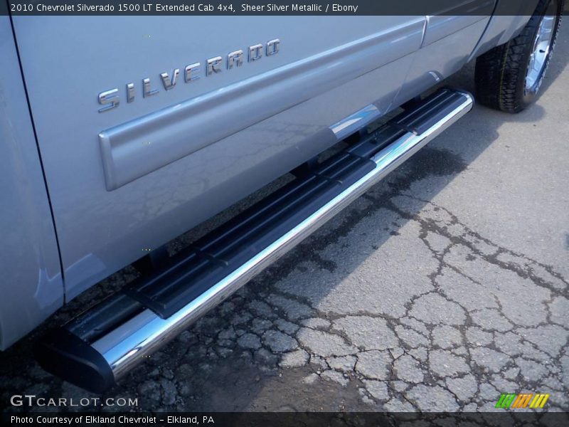 Sheer Silver Metallic / Ebony 2010 Chevrolet Silverado 1500 LT Extended Cab 4x4